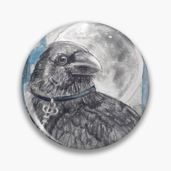Item preview, Raven Art Full Moon Black Bird Crow Art Halloween Art designed and sold by Deanna Davoli.