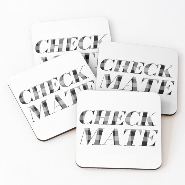 Item preview, CHECKMATE With Black Check Pattern designed and sold by THNKDESIGN.
