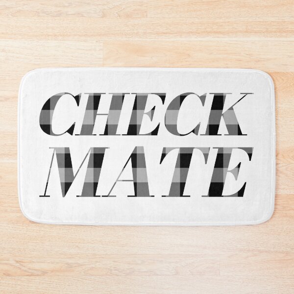 Item preview, CHECKMATE With Black Check Pattern designed and sold by THNKDESIGN.