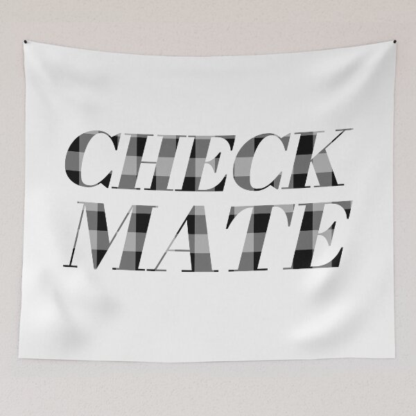 Item preview, CHECKMATE With Black Check Pattern designed and sold by THNKDESIGN.