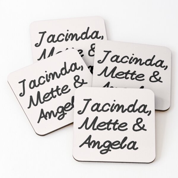Item preview, Jacinda, Angela and Mette Female World Leaders Black Handwriting  designed and sold by Time4German.