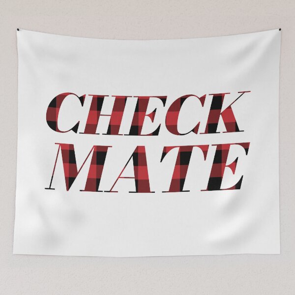 Item preview, CHECKMATE With Red Check Pattern designed and sold by THNKDESIGN.