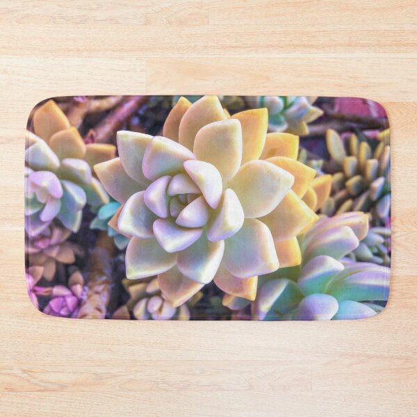 Item preview, green and pink succulent plant garden background designed and sold by Mrvell.