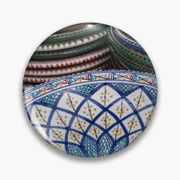 Item preview, Decorated ceramic bowls and plates on display at the Surajkund Crafts Mela in Faridabad India - POTTERY PHOTOGRAPH designed and sold by mkopka.