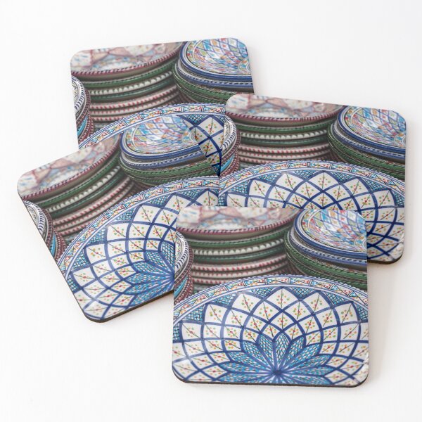 Item preview, Decorated ceramic bowls and plates on display at the Surajkund Crafts Mela in Faridabad India - POTTERY PHOTOGRAPH designed and sold by mkopka.