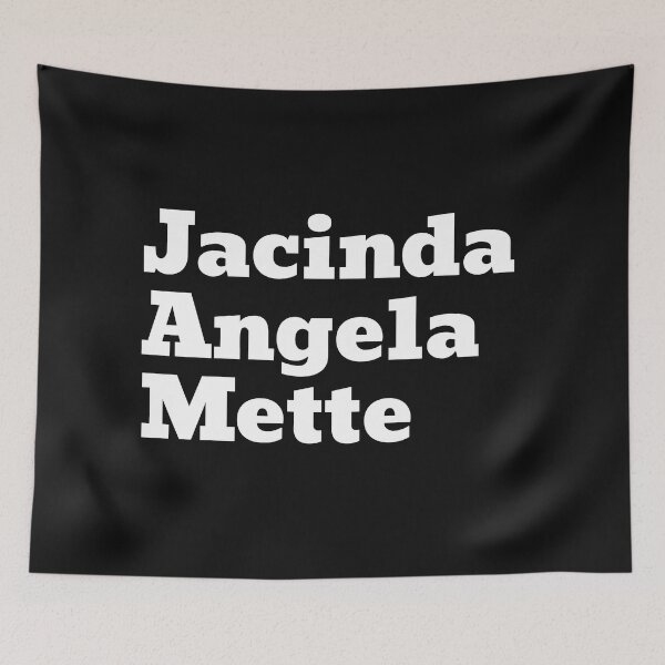 Item preview, Jacinda, Angela and Mette Female World Leaders White Writing designed and sold by Time4German.