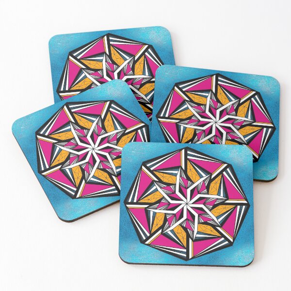 Item preview, Geometric Pattern, Pink Blue Orange Design  designed and sold by NMARTWORKS.