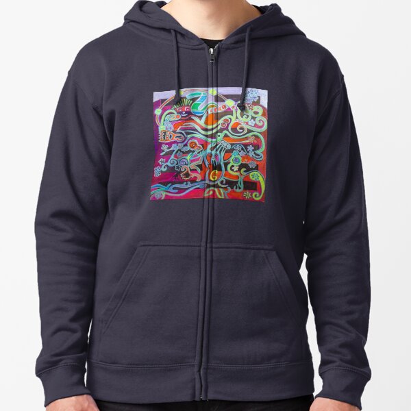 Hexagram 51: Zhen (Thunder) Zipped Hoodie