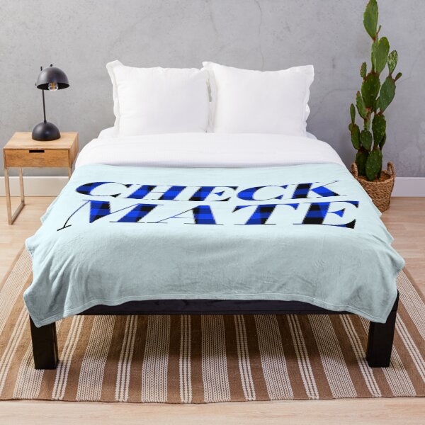 Item preview, CHECKMATE With Blue Check Pattern designed and sold by THNKDESIGN.