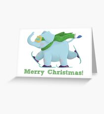 Ski Elephant Greeting Card