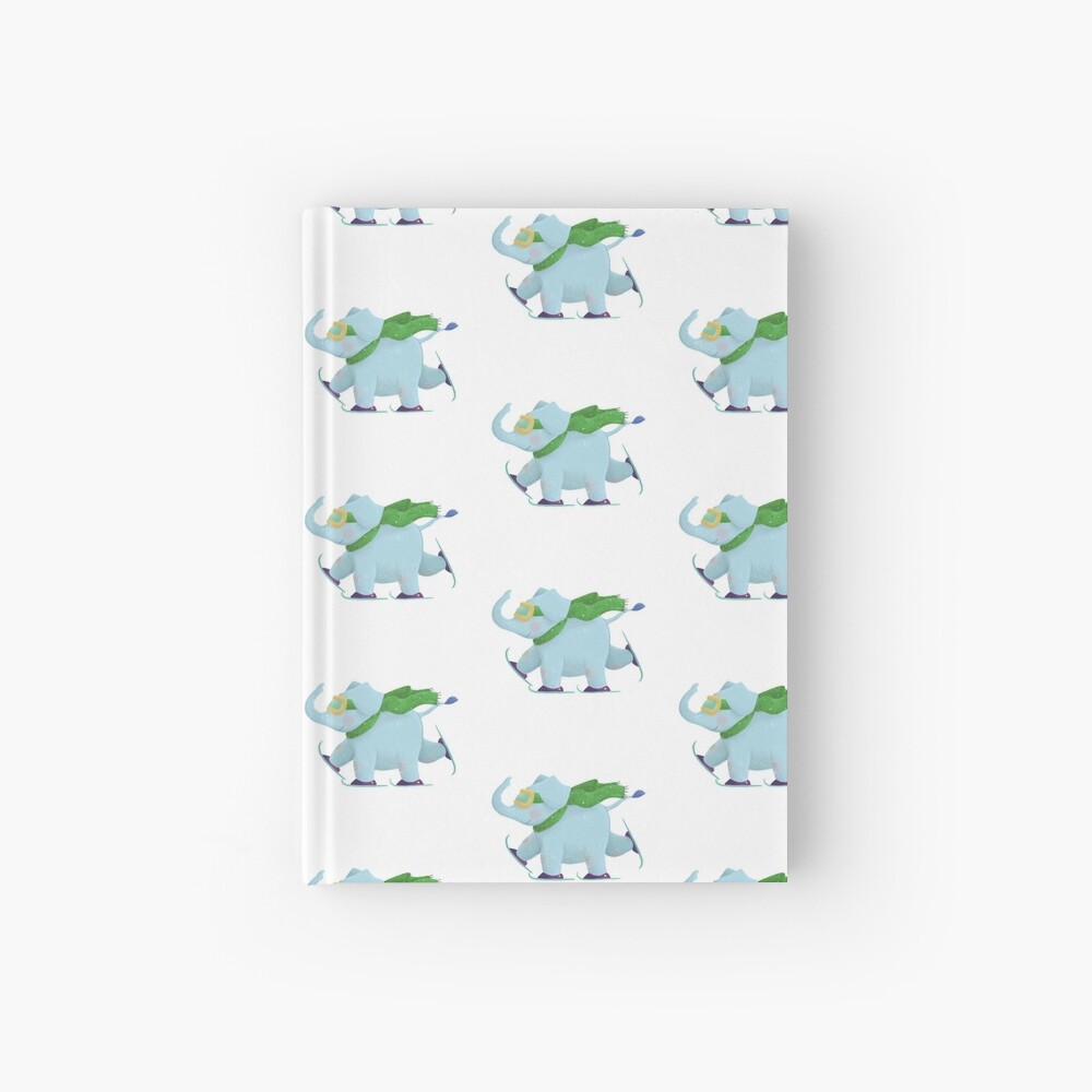 Ski Elephant Hardcover Journal