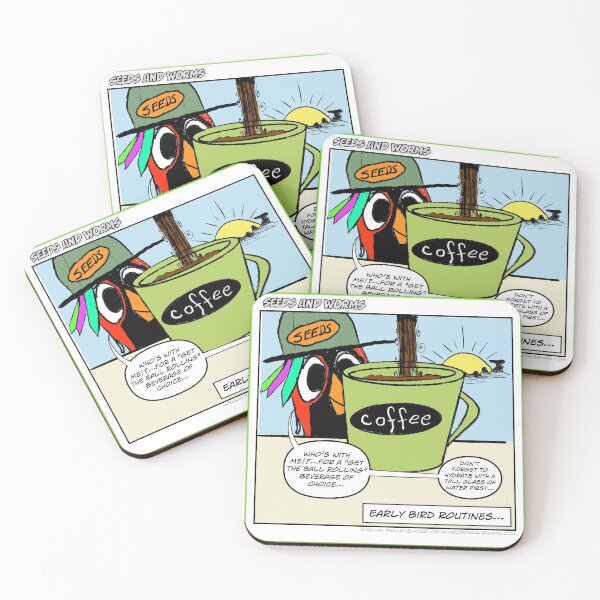 Item preview, Seeds and Worms - Who wants coffee?  designed and sold by NeatlineFX.