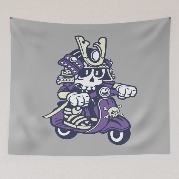 Item preview, Samurai auf Roller designed and sold by cartoonbug.