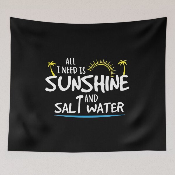 Item preview, Cute Summer Beach All I Need Is Sunshine and Salt Water Beach Cover Up Matching Girls Trip Beach With Sayings Vacation designed and sold by Chamssou.