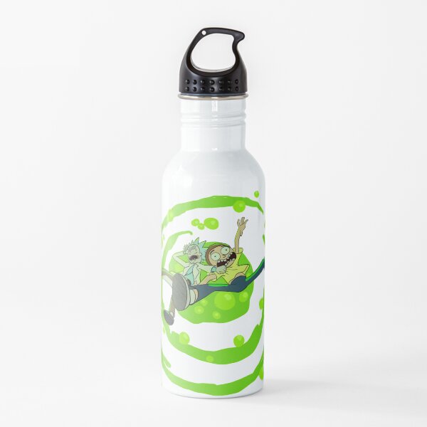 Rick and Morty™ dropping into green vat of acid Water Bottle