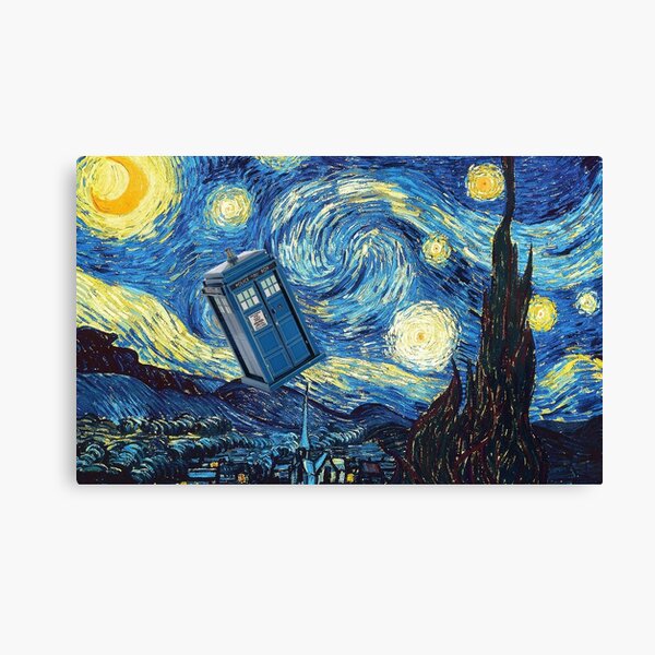 Tardis Van Gogh Leinwanddruck