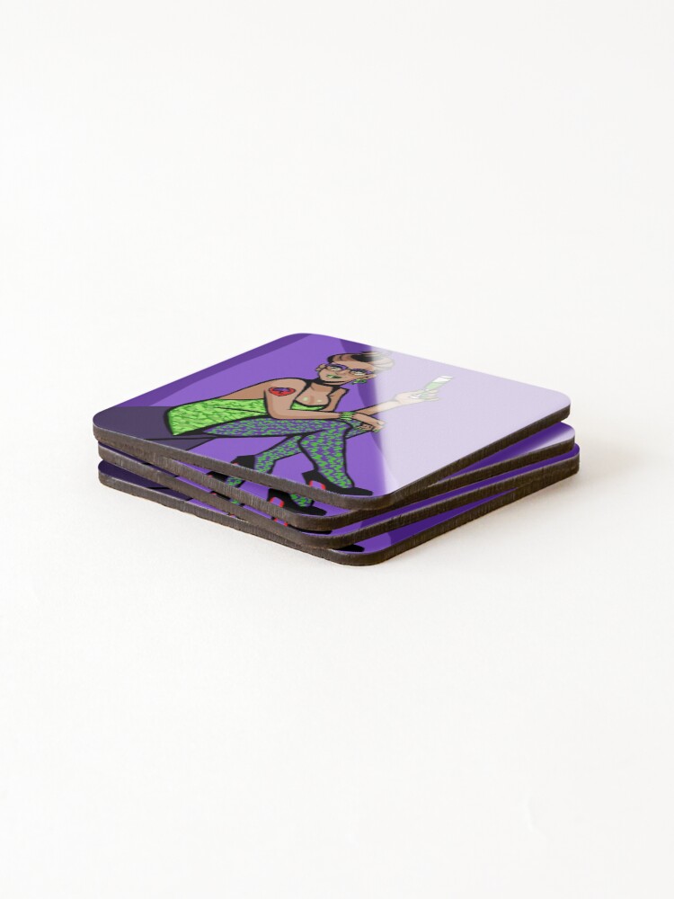 Thumbnail 4 of 5, Coasters (Set of 4), Lady Riddler designed and sold by JVTart.