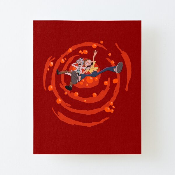 Rick and Morty™ dropping into red vat of acid Canvas Mounted Print