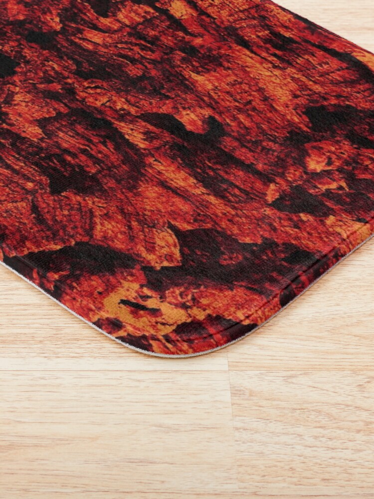 "Deep burnt orange Portuguese cork" Bath Mat by FionaMel1 Redbubble