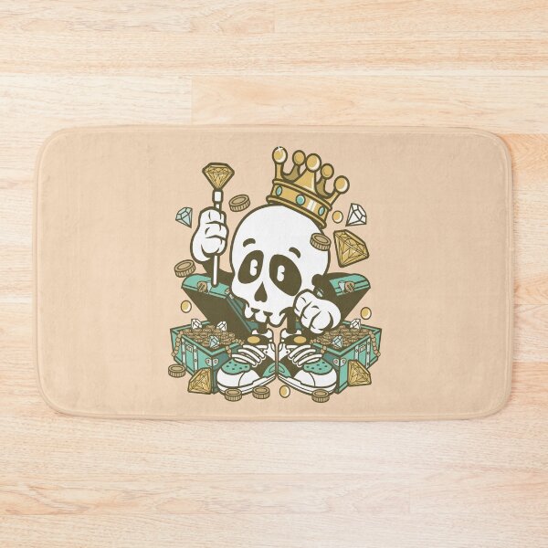 Item preview, Skull with crown designed and sold by cartoonbug.