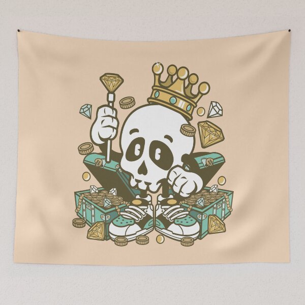 Item preview, Skull with crown designed and sold by cartoonbug.