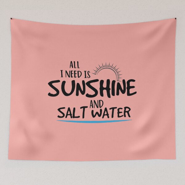 Item preview, Cute Summer Beach All I Need Is Sunshine and Salt Water Beach Cover Up Matching Girls Trip Beach With Sayings Vacation designed and sold by Chamssou.