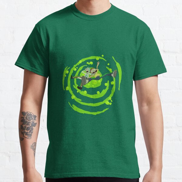 Rick and Morty™ dropping into green vat of acid Classic T-Shirt