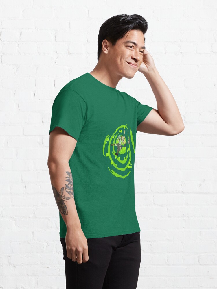 Alternate view of Rick and Morty™ dropping into green vat of acid Classic T-Shirt