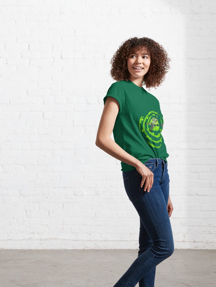 Alternate view of Rick and Morty™ dropping into green vat of acid Classic T-Shirt