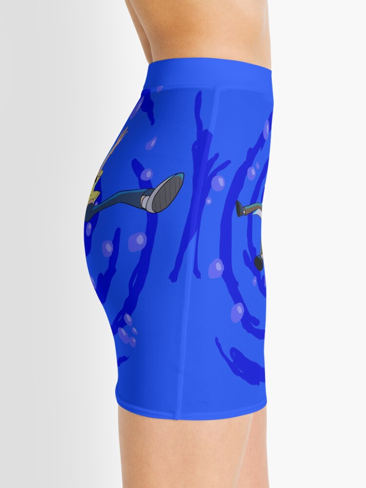 Alternate view of Rick and Morty™ dropping into blue vat of acid Mini Skirt