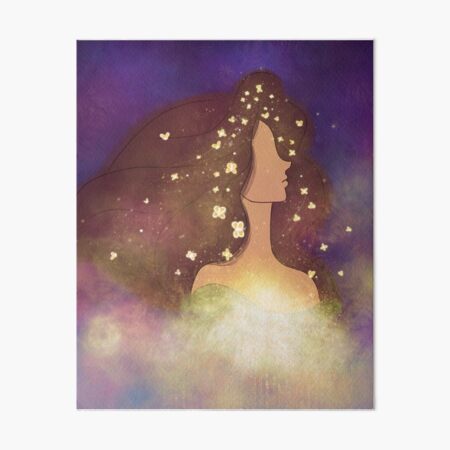 Butterfly Woman Art Board Print