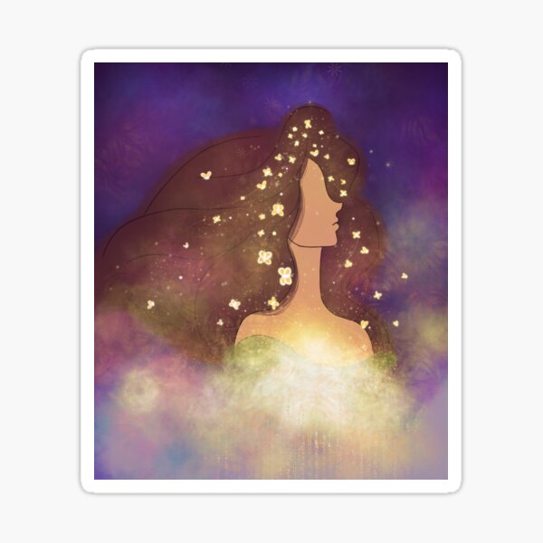 Butterfly Woman Sticker