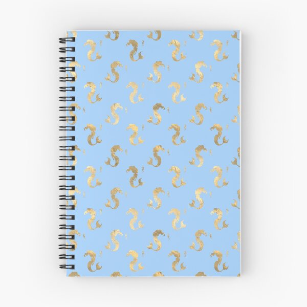 Item preview, Seahorse Blue and Gold Nautical Sea Ocean Life designed and sold by lindskacy.
