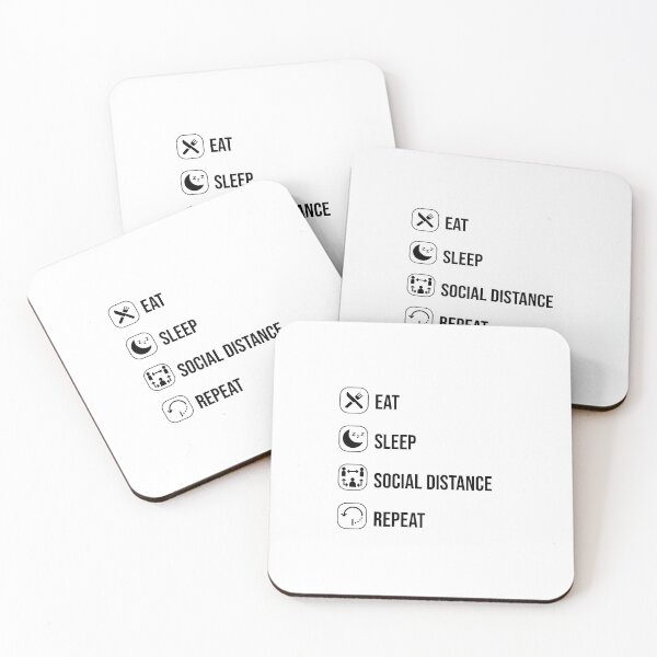 Item preview, Eat sleep social distance repeat designed and sold by yusufdehbi.