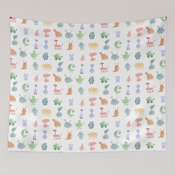 Item preview, Little Monsters and Dinosaurs Watercolour Pattern designed and sold by paperweight-art.