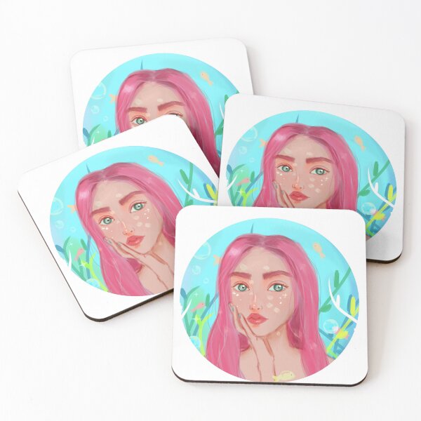 Item preview, Fantasy mermaid in the sea designed and sold by anniegonsab.