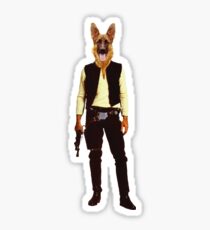Han Solo Star Wars Dog Sticker