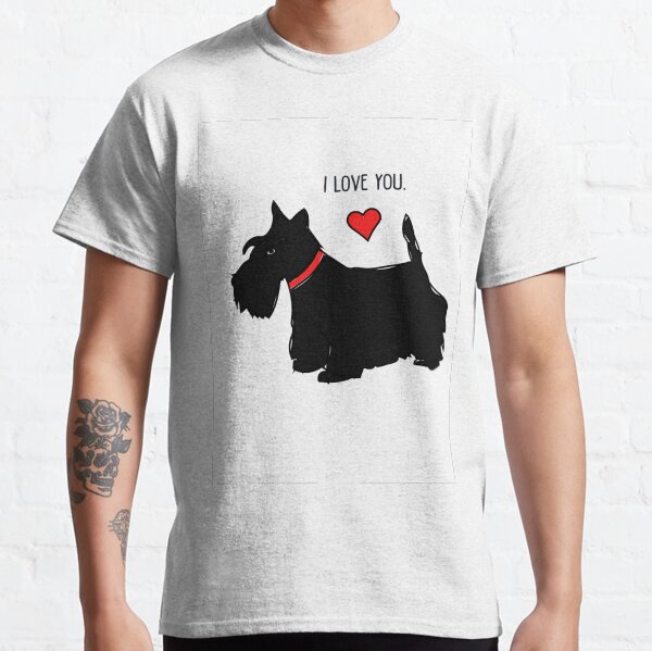 I love you - Scottie dog (red heart) Classic T-Shirt