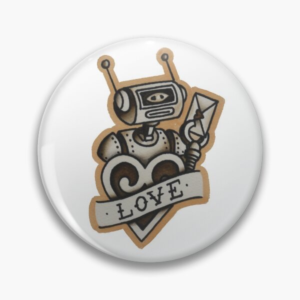 Artikelvorschau, Vintage Art Tattoo Design von Retro Roboter. entworfen und verkauft von Jamiee6610.