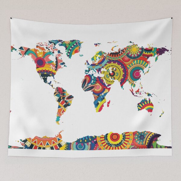Item preview, good vibes world map designed and sold by margsy.
