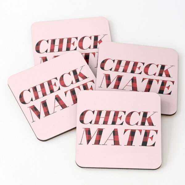 Item preview, CHECKMATE With Red Check Pattern designed and sold by THNKDESIGN.
