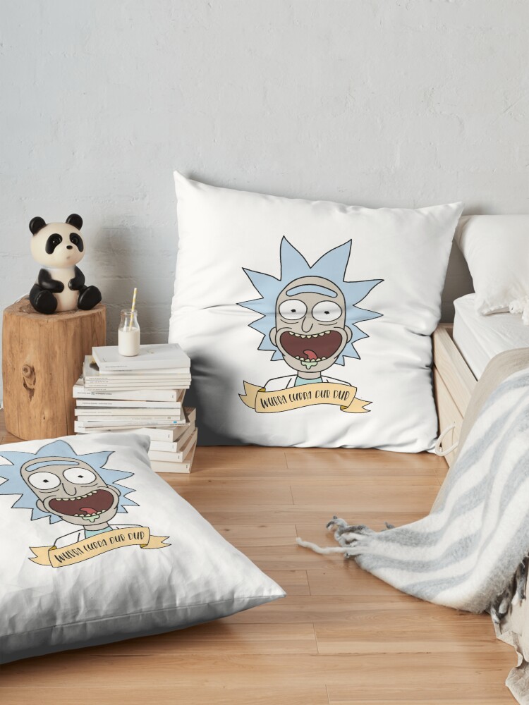 Alternate view of wubba lubba dub dub Floor Pillow