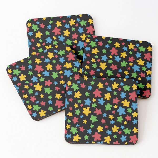 Item preview, Board Game Meeple Pattern (black) designed and sold by Creacats.