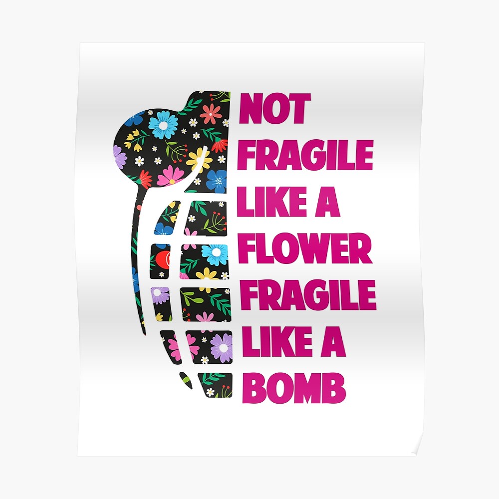 she was not fragile like a flower she was fragile bomb patriotic  Sticker  White  KiaraSchaws Artist Shop
