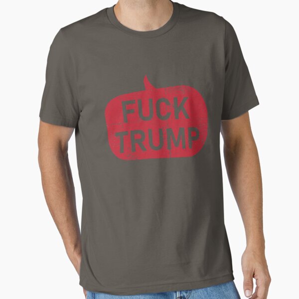 Vista previa del artículo con la obra «A la mierda Trump», diseñado y vendido por Mouatassem Zoui.