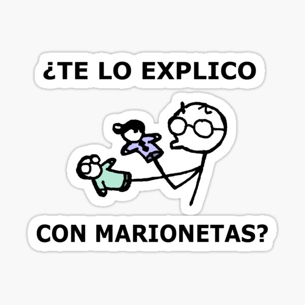 ¿Te lo explico con marionetas? Pegatina