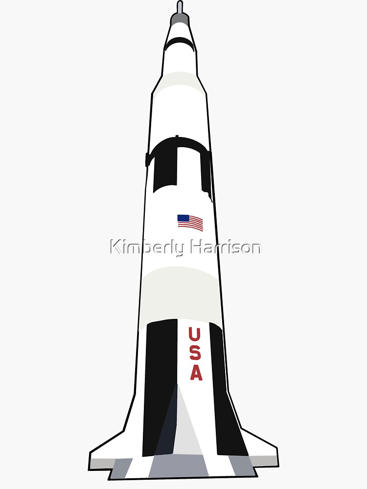 "Saturn V Rocket" Sticker by kimberlyah Redbubble