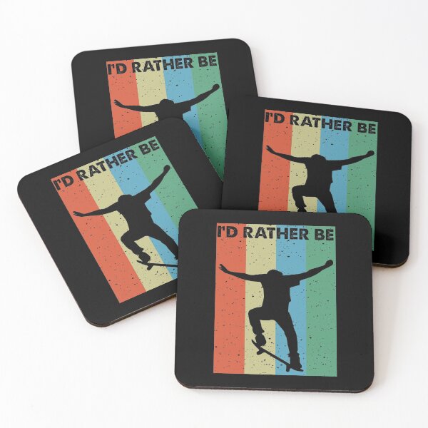 Item preview, I'd Rather Be Skateboarding Retro Skater Design designed and sold by tshirtexpressiv.