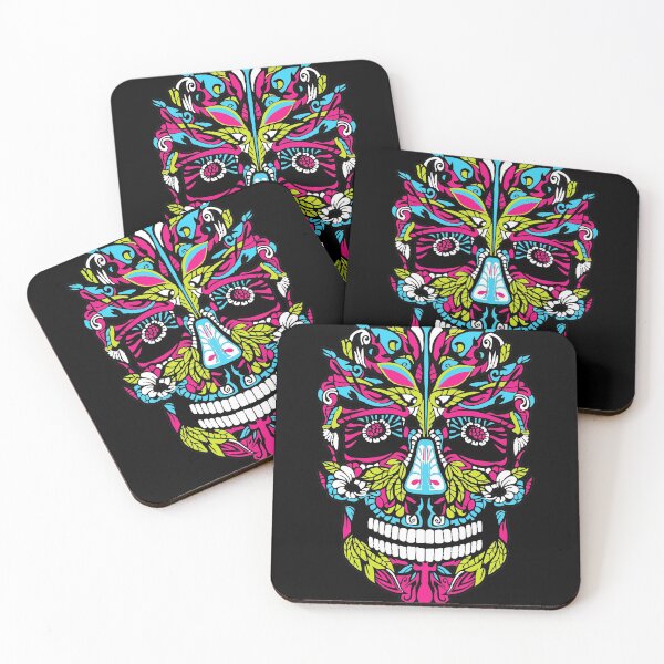 Item preview, The Santa Muerte Color | Skull with flowers designed and sold by RageAnime.