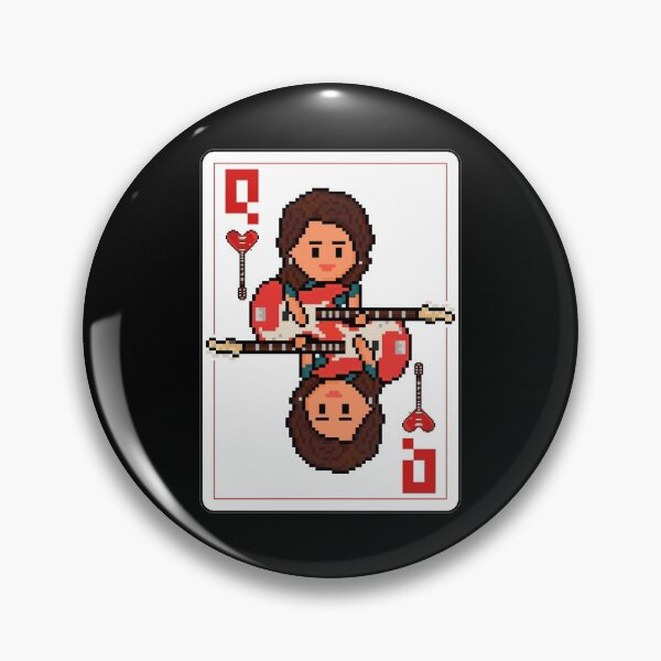 Item preview, Pixelrockstars Queen of Hearts Playing Card designed and sold by gkillerb.